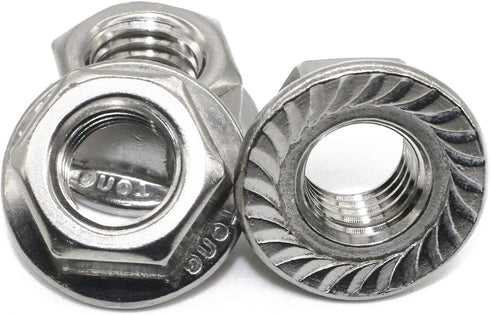 (20 PCS) 3/8-16 Stainless Steel Serrated Flange Nuts, Flange Lock Nut by Fullerkreg