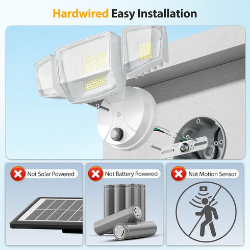 Lighting,90W 10000LM Outdoor,IP66 Photocell,6500k 4 Onforu Dusk to Dawn Outdoor Flood Lights Waterproof White LED