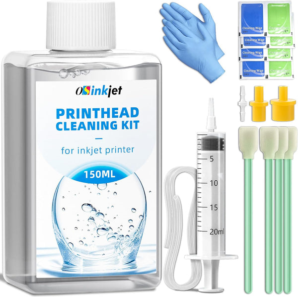 Printhead Cleaning Kit, 150ml Best Printer Cleaning Kit for Epson, HP, and Canon Inkjet Printers