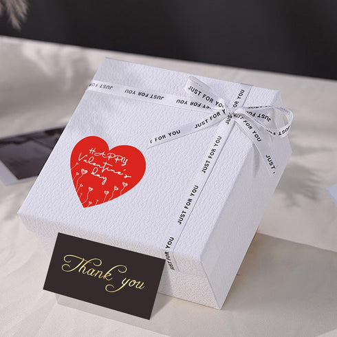 HUKXDGXY 100 Count, 3.5 2 Inch, Gold Foil Thank You Cards, Elegant Black Notes, x Writeable, Perfect for Small Business