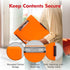 Dexas Slimcase 2 Plastic Clipboard with Storage, Neon Orange, A4 Holder for Office Supplies and Nursing