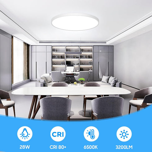 DEALGADGETS Fixtures,12inch Ceiling,6500K 3200LM 2PCS Flush Mount Ceiling Light Flat led Light for Ultra Thin Round