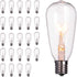 Brightown 24-Pack Edison Replacement Light Bulbs,7W E17 Screw Base ST40 Replacement Clear