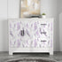 17.5" 393.7", Countertop White Purple Leaf Wallpaper Peel and Stick, Botanical Leaves Contact Paper x Modern Vinyl Wall