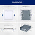 6 1100 5 2700K-5000K, Dimmable, DBS60-S1W, Leviton in. Square Baffle Slim Downlight, Lumens, CCT Color Selectable White