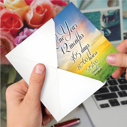 NobleWorks 1 Year Anniversary Recovery Card (5 x 7 Inch) with Envelope - Encouragement Sobriety Milestone Birthday