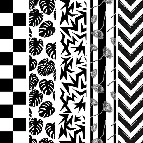 YOUOWO 5 Pack Black & White Cruise Lanyards with Vertical ID Badge Holder for Office, Waterproof ID Card