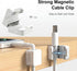 HOYAWU 10 Pack HOWAWU Magnetic Cable Clips Cord Holder, Cables Smooth Adjustable, Under Desk Cable Management Organizer