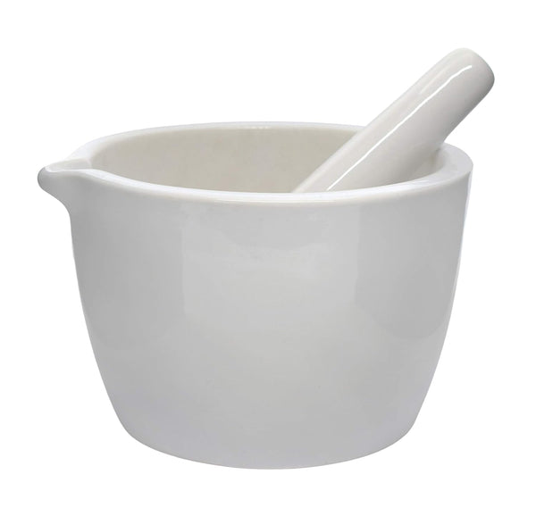 EISCO Porcelain Mortar & Pestle Set, 25oz (750ml) - Heavy Duty -