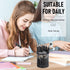 Spakon 200 Pieces Retractable Ballpoint Pens - Bulk Medium Point, 0.5mm Refillable Ink Pens for Office (Black)