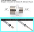 1/2 to 3/8 Reducer Faucet Adapter - Compression Brass Pipe Fitting for RV Kitchen Plumbing, 2 Pack