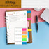 Rancco A6 Planner Inserts To Do List, 90 Pages Colorful 6-Ring Loose-leaf Refills with Divider, Pouch, Ruler