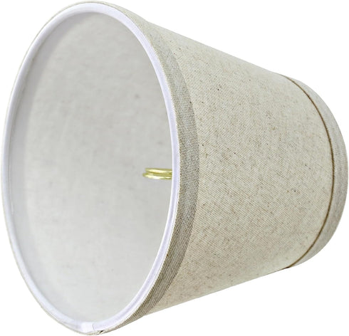Aspen Creative 32861-2A 4" 6" 5" Small Hardback Empire Shape Chandelier Clip-On Lamp Shade, Light Grey, Top x Bottom x