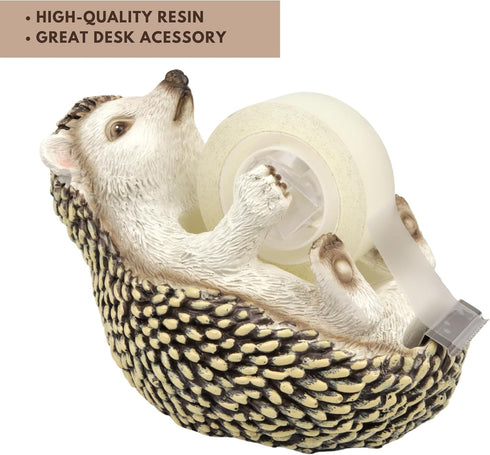 Hedgehog Tape Dispenser, Cute Office Desk Accessory, 5" x 3" x 3.75"