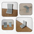 MR.BRACKET Pack 2, MR BRACKET L Bracket, Gray Shelf Brackets of Heavy Duty Cabinet Hanging Brackets, Plastic Cover