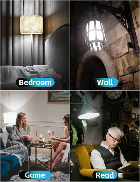 4 Pack Edison Bulbs, 6W E26 LED, 60 Watt Equivalent, Vintage CRI90+ ST19, Dimmable Clear Light Bulbs, 5000K Daylight