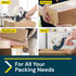 Excell Low Noise Tape Dispenser, 2" Wide with Pushflap Technology for Quiet Carton Sealing - Includes Tape Roll