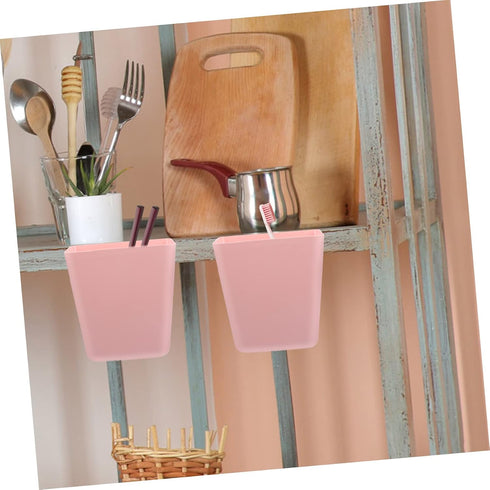 5-Piece Rolling Cart Accessories - Hanging Cup Storage for Makeup & Pens