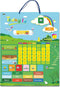 Magnetic Learning Calendar with Weather Station, 55 PCS, Wall Mountings Ready, 15” x 12”