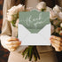 Naozinebi 100 Pack 6x8 Inches Thank You Cards with Envelopes and Stickers Green Sage Thanks Greetings Card Minimalistic