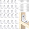 RiseDirectly 30 Pcs L Brackets for Shelves, Heavy Duty White Corner Brace for