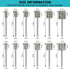 Stone Carving Set Diamond Burr Bits Compatible with Dremel, 46Grit 150Grit 24PCS Polishing Kits Rotary Tools Accessories with 1/8'' Shank for Engraving, Grinding, Stone, Rocks, Jewelry, Ceramics
