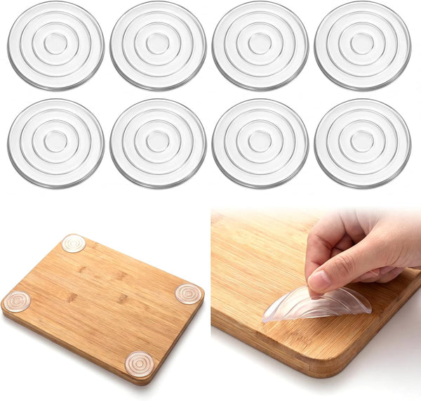 Skrfren 8 PCS Rubber Feet for Cutting Board Non-Slip Feet 1.6 Inch Silicone