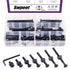 Swpeet 84Pcs Black M6 20/30/40/50/60/70/80mm Crib Hardware Screws Kit, Hex Socket Head Cap