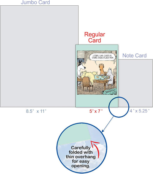 NobleWorks Funny Puppies Birthday Card with Envelope - 1 Humor Notecard for Birthday Greetings, Dogopoly C3986BDG