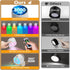 Plomixius 2 3000mAh 7 3 Dimmable, 360Rotate LED Wall Mounted Lights Psc with Remote, Rechargeable Wall Sconces RGB