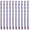 Masonry Drill Bits 5/32 in.x 3-1/2 in. Carbide Tip Flat Shank Drill - 10Pcs for Concrete Stone Bricks