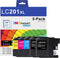 LC201 XL High Yield Ink Cartridges 5-Pack (2BK/1C/1M/1Y) Replacement for Brother Printers