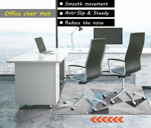 Office Chair Mat for Hardwood Floor, 36"x48" Anti-Slip Rug for Office Chair, Rolling Desk Mat for Laminate Tile Floor