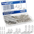 30Pcs Silver L Corner Brackets for Wood 3Sizes Angle L Shelf Brackets