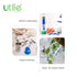 Utile Erlenmeyer Flasks, 5 Sizes of Narrow Mouth Conical Borosilicate Glass Flasks with Printed Graduation