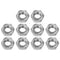 uxcell 10Pcs Hex Weld Nuts, M10x1.5mm Carbon Steel Hex Nuts for DIY Home Repair, Silver