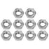 uxcell 10Pcs Hex Weld Nuts, M10x1.5mm Carbon Steel Hex Nuts for DIY Home Repair, Silver