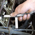 Stainless Steel Feeler Gauge, Dual Marked Metric and Imperial Measuring Tool (0.005/0.127-0.02/0.508 mm, 16 Blades)