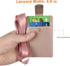Leather ID Badge Holder Wallet Case with Neck Lanyard/Strap, 3 Card Slots & Retractable Badge Reel (Rose Gold)