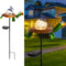 Afirst Solar Lights Outdoor Decorative Metal Turtle Crackle Glass Globe with Butterfly