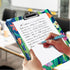 Decorative 3 Ring Binder, 9.7 x 12 inch, Watercolor Cactus Design, Hardcover with Dividers & Pockets