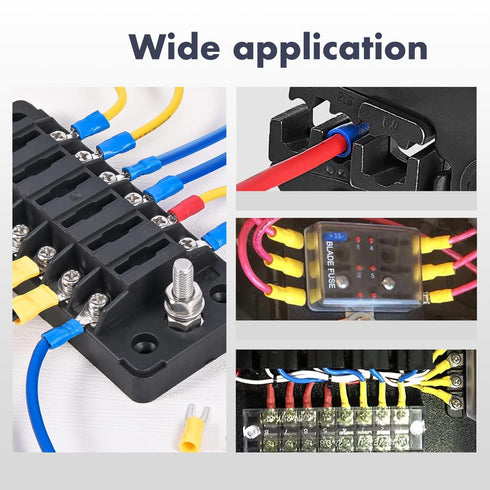 Chanzon 420pcs Insulated Wire Connector Kit, Male & Female Quick Disconnect Crimp Terminal Splice Tools