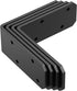SecureLatch 3"3"1.2" 90 (Black-4PCS) Degree Galvanized Corner Brace, Heavy Duty L Shape Bracket for Wood Beams, Steel