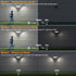 4500LM 3 IP65 3 1 Pack Onforu Solar Lights Outdoor, Heads Security Lights with Remote Control, Waterproof Motion Sensor