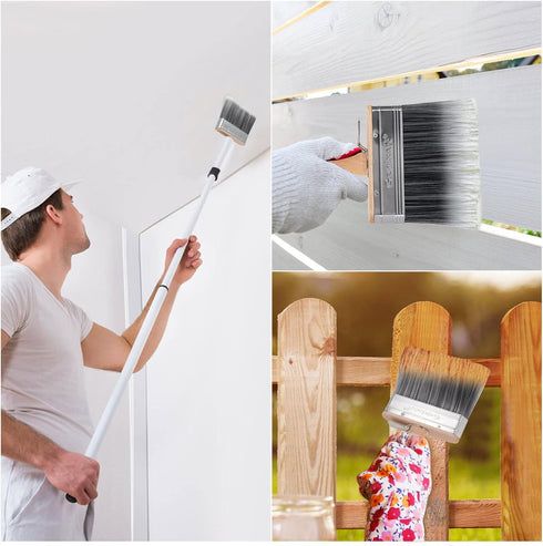 Deck Stain & Sealer Block Paint Brush - 5-inch Big Fence Stain Brush for Brick and Concrete Walls