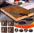 4 Packs Sliner Walnut Wood Cutting Board Feet Non Slip Cutting Board Feet Legs with Silicone Rubber and Screws