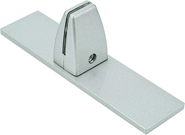 T-Shaped Sneeze Guard Clamp Bracket with Freestanding Base for Plexiglass or Acrylic Panel - 1 PC Assembled