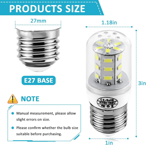 5304511738 Appliance Light Bulb Fridge Light Bulb Kei D34l Led Light Bulb 3.5W KEI D34L (E26/27 85V-265V Daylight) Fit for Frigid-aire Ken-More Refrigerator Led Light Bulb by MIFLUS