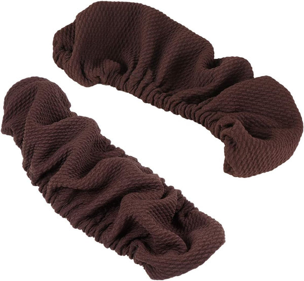 Garneck 2pcs Office Chair Armrest Covers, Thickened Slipcovers for Computer Chair, Coffee