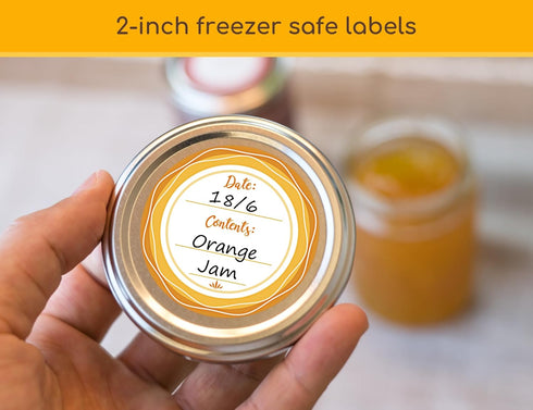 Mason Jar Lid Labels - Removable Canning Label, Waterproof Write-On Meal Prep Label for Food Container, 90pcs